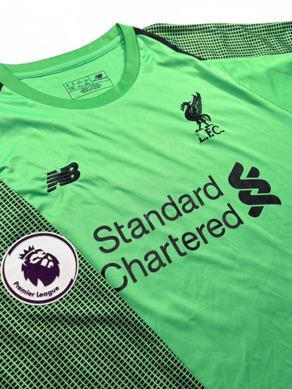 Liverpool 2018/19 Alisson Becker #13 New Balance Goalkeeper Soccer Jersey Medium